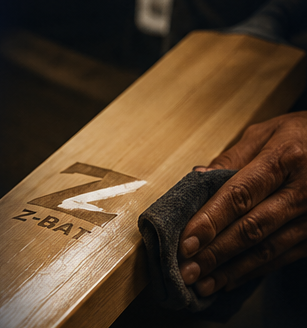 A repaired Z-Bat being waxed and polished