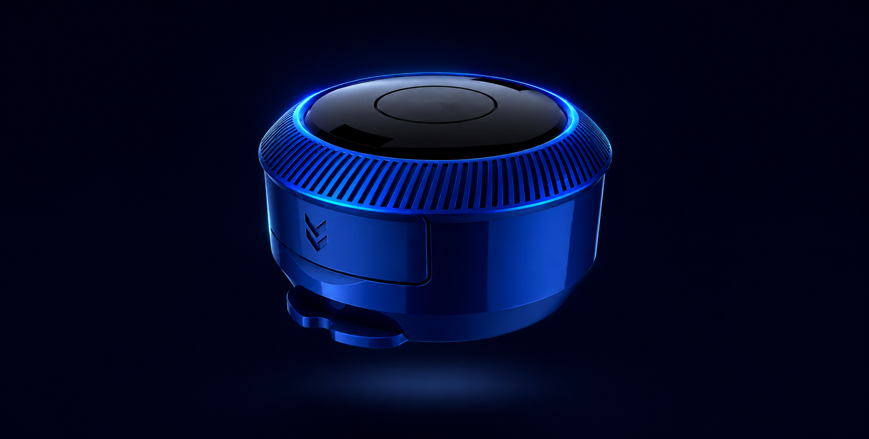 The Z-Bat sensor device with a blue glow ring